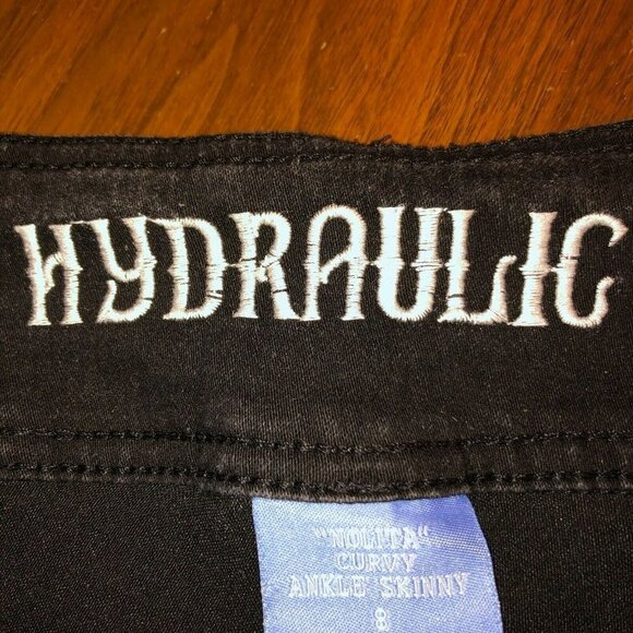 Hydraulic Womens Size 8 Black Nolita Stretch 3 Buttons Curvy Ankle Skinny Jeans - Picture 9 of 11